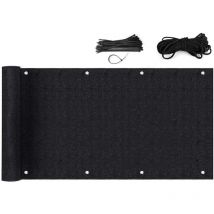 Brise Vue Balcon Jardin Terrasse HDPE 6 x 0,75m, Noir
