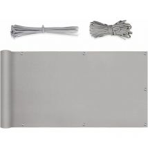 Salcar - Sekey Brise-Vue pour balcon pes 90 x 300cm, Gris clair