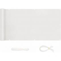 Salcar - Sekey Brise-Vue pour balcon pes 90 x 600cm, Blanc