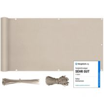 Salcar - Sekey Brise-Vue pour balcon pes, 75 x 600cm, Taupe