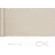 Salcar - Sekey Brise-Vue pour balcon pes 120 x 500cm, Taupe