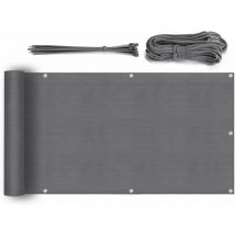 Salcar - Sekey Brise-Vue pour balcon hdpe 1,2 × 6 m, Anthracite