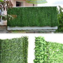 Mendler - Brise-vue pour balcon N77, brise-vue pour balcon, terrasse, clôture 500x150cm Leaf Light