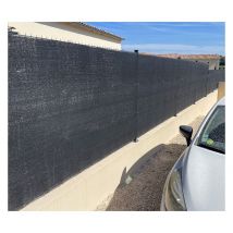 Brise-vue qualité - Nappe de 10m - 90% Occultation Anthracite - 1.2 mètres