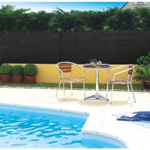 Brise vue tissé 95% occultant - noir- 1,5 x 5 m totaltex - Nortene