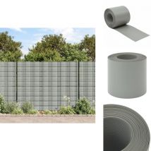 Brises-vues de jardin 10 pcs gris pierre 252,5x19 cm pvc - Brise Vue Jardin - Clôture Décorative - Écran D'intimité - Pare-vue Extérieur - Protection