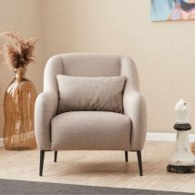 Brissett - Sillón beige con cojín