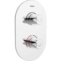 Bristan - Artisan Recessed Thermostatic Dual Control Shower Valve with Integral Two Outlet Diverter Chrome