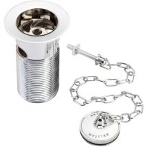Bristan - Traditional Basin Waste with Porcelain Plug Chrome - Slotted