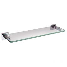 Square Chrome Wall Mounted Glass Vanity Shelf - sq-shelf-c - Chrome - Bristan