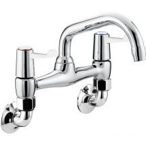 Bristan - Lever Wall Mounted Bridge Sink Mixer with Ceramic Disc Valves Chrome
