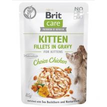 Nourriture pour Chat Care Cat Kitten Choice Poulet 85 g (8595602565320) - Brit