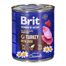 Pute & Leber Nassfutter für Hunde – 12 Dosen à 800 g