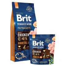 Brit BRIT Premium by Nature Senior S+M MANZANA, Pollo, MAÍZ 15 KG (8595602530175)