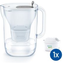 Caraffa filtrante BRITA 4006387125318 – Design moderno – Capacità 2,4L – Filtrazione 4 fasi – Riduce cloro e metalli – Lavabile in lavastoviglie