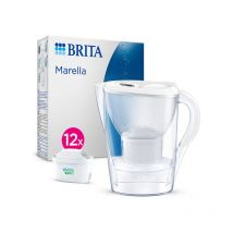 Marella Cool White Water Filter Jug +12 Maxtra Pro All-IN-1 Filters - Brita