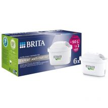 Lot de 6 cartouches filtrantes maxtra pro expert anti-tartre (filtre aussi les pfas) - Brita