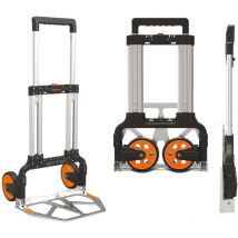 Defibrico – Alu Brixo Kompakt Sackkarre 125 kg – Aluminium 48x35 cm – Maße 51x52xH107/117 cm – Klappbar