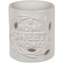 Brûle-Parfum home sweet home en céramique blanche