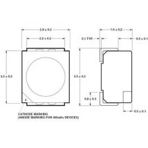 HSMC-A101-S00J1 led cms PLCC2 rouge 220 mcd 120 ° 20 mA 1.9 v Tape cut Q67382 - Broadcom