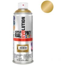 Esmalte Metalizado Acrílico Secado Rápido 520cc Oro Rico Pálido P151 Pintyplus