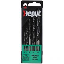 Hepyc - broca madera 3P st estuche 5PZ - 4-10X1,0MM