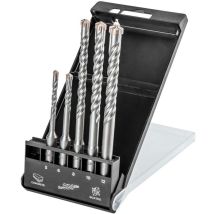 Juego De Brocas Para Hormigón Sds Plus, Cuatro, Juego De 5: 5, 6 X 110 Mm + 8, 10, 12 X 160 Mm