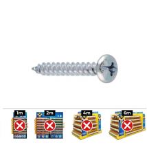 Tornillo Acero Zincado Ø4.5x35mm RanuraPZ2 Metalizado Caja100 Celo