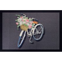Tapis Brocante Bike Grey 40x60 – 100031-105 – 100% polyamide, antidérapant, écologique T.P.E. – VICA