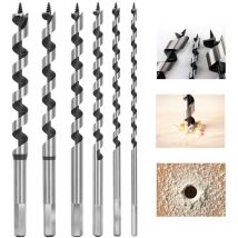 Aamunpa - ccykxa - Juego de 6 brocas hexagonales para madera, cortador de agujeros en espiral de acero al carbono, kit de herramientas para