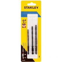 Brocas hss pour le métal, le bois et le plastique ø 4, 5 et 6 mm. Axe hexagonal