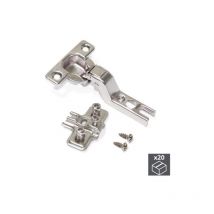 Emuca - Bisagra de cazoleta, d. 26 mm, supercodo, apertura 95o, suplemento Euro, 20 ud. -