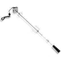 Bbq Tournebroche avec Moteur Rôtissoire 117CM 220-240V Électrique Automatique Rotatif en Acier Inoxydable pour Grill Barbecue