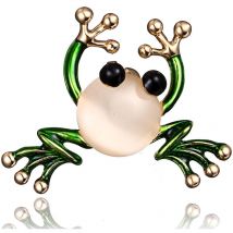 Broche mignonne en forme de grenouille pour femme, bouquet de mariage à faire soi-même