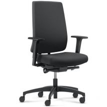 Bürodrehstuhl mit Synchrontechnik schwarz 400-520 mm mit Armlehnen Tragfähigkeit 150 kg