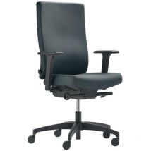 Bürodrehstuhl mit Synchrontechnik Sitztiefe 380-440 mm grau 400-520 mm mit Armlehnen Tragfähigkeit 110 kg