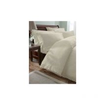 Portfolio Home - Broiderie Balmoral Duvet Set, cotton blend, cream-coloured, Double Bed