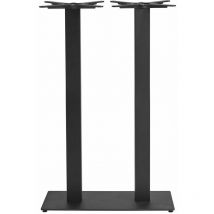 Netfurniture - Bromley Sleek Base - Black Large Rect - Poseur - Black