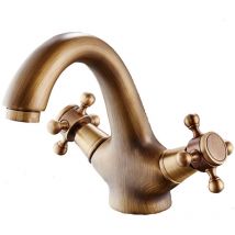 Bronze Basin Mixer Tap, with 60cm Connection Hose X2