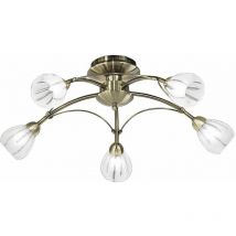 Bronze ceiling lamp Chloris 5 Bulbs