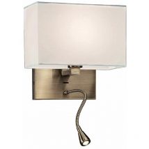 Franklite - Bronze Wall Light with 2 led Bulbs