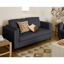 Lisa Design - Brooke - canapé 2 places en velours pieds en bois