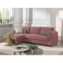Lisa Design - Brooke – Ecksofa Rechts Links – Mit Schlaffunktion Und Bettkasten – 4-sitzer – Aus Samt - Rosa