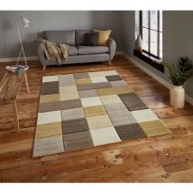 Brooklyn 646 Beige Yellow 120cm x 170cm Rectangle - Yellow and Beige