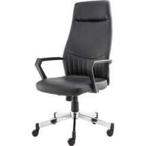 Basic Tilt Executive Chair with Armrest and Adjustable Seat and High Back - Black