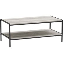 Home Discount - Brooklyn Coffee Table Sofa Side End Shelf Display Unit Living Room Furniture, Grey