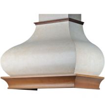 Webmarketpoint - BOMBINA-Dunstabzugshaube aus Edelstahl und 120 cm walnussfarbenem Holzrahmen