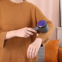 Debuns - Brosse à peluches électrique, Brosse à peluches électrique, Brosse à peluches portable, Brosse à peluches multi-tissu (bleu violet),de