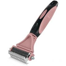 Brosse à récurer rose pour chiens et chats - Outil pour enlever les poils des petits, moyens et grands animaux Offre exclusive