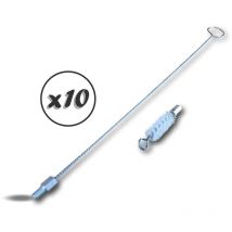 Brosse à tube nylon Nettoyage brossage Raccord fileté - Quantité x10 - Brosse nylon - ø 30 mm - Avec tringle